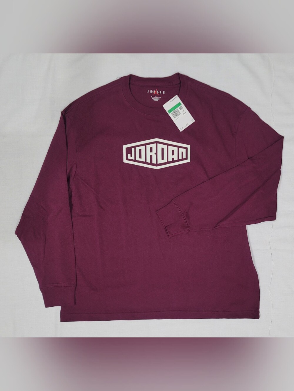 Jordan Bordeaux Long-Sleeve Logo Tee XL